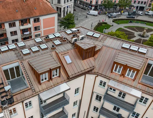 Komplexe Dachsanierung im Glockenbachviertel